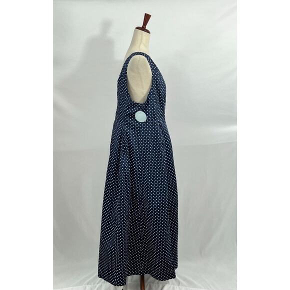 HILL HOUSE Sz XL Jacqueline Navy Polka Dot Dress NWT - Picture 6 of 11